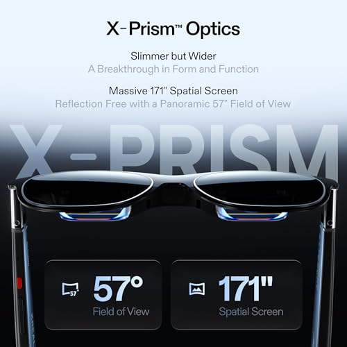 XREAL One Pro AR Glasses with X1 Chip, Native 3 DoF, X-Prism Optics, 57°FOV 171" 120Hz FHD Display, Sound by Bose, XR Glas...