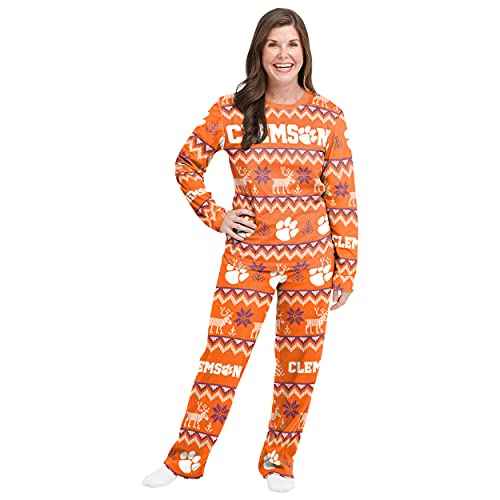 FOCO Women's NCAA College Team Ugly Pattern Matching Set Family Holiday Pajamas