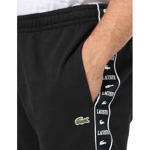 Lacoste Mens Tapered Fit Sweatpants W/Taping on Sidess