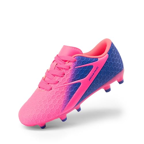 DREAM PAIRS Girls Boys Soccer Cleats Kids Firm Groud Football Toddler Youth Athletic Outdoor Training Shoes for Little/Big...