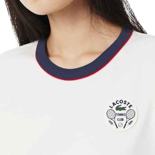 Lacoste Womens Sport Ultra Dry Tennis Heritage Badge T-Shirt
