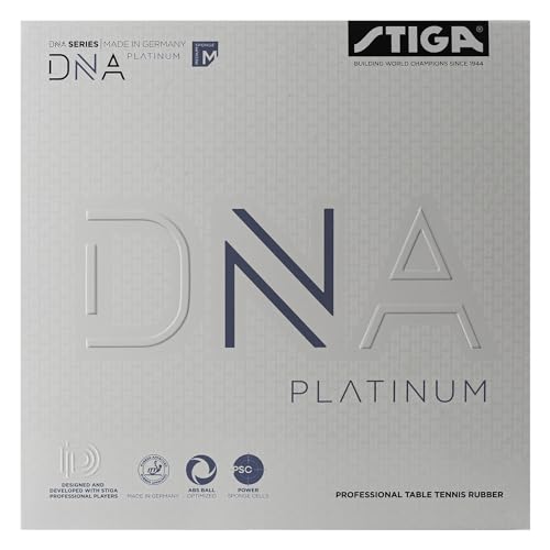 Stiga DNA Platinum M Table Tennis Rubber | Medium Hard Professional Table Tennis Sheet for Maximum Control & Powerful Spins - Full Stroke Control - Made in Germany