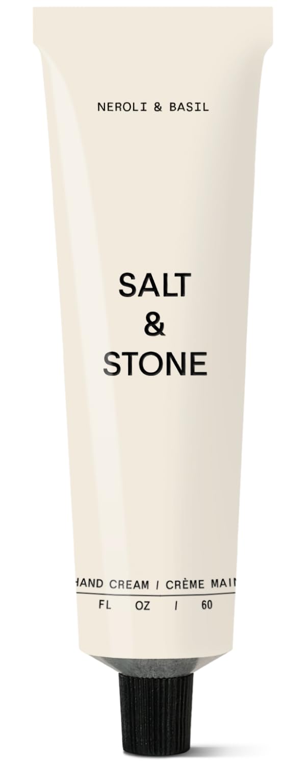 Salt & Stone Hand Cream for Women & Men | Neroli & Basil | Hydrates, Nourishes & Softens Skin | Restores Dry Cracked Hands | Fas
