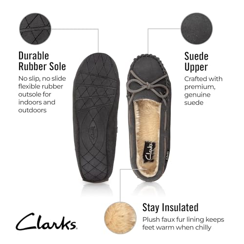 Clarks Women's, Suede Moccasin Slipper