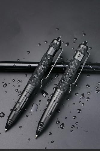OIJ 5 Pack Military Tactical Pen Set, Professional Self Defense Pen, Emergency Glass Breaker Pen, Tungsten Steel Writing T...