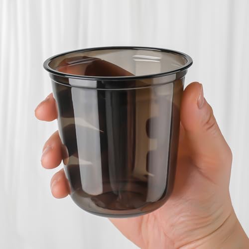 Xuelimei 50pcs 12oz Disposable Stemless Glasses,PET Disposable Drinking Cups,Cold Party Clear Plastic Wine Glasses for Par...