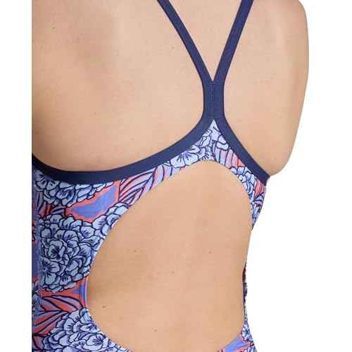 ARENA Womens Performance Women's Hydrangea Bouquet Team Print Light Drop Back Bathing Suit