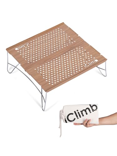 iClimb 1 Solo Mini Folding Table and 1 Ultralight 3 Season Tent, Ultralight Compact for Adults Outdoor Camping Backpacking...
