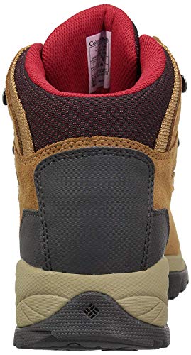 Columbia Women's Newton Ridge Plus Waterproof Amped, Elk/Mountain Red, 9