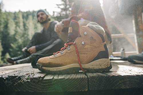 Columbia Women's Newton Ridge Plus Waterproof Amped, Elk/Mountain Red, 7