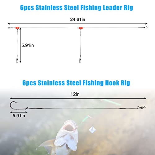 Surf Fishing Tackle Kit Ocean Saltwater Fishing Lures Surf Fishing Gear Fish Finder Rigs Pompano Rig Pyramid Sinker Weight...