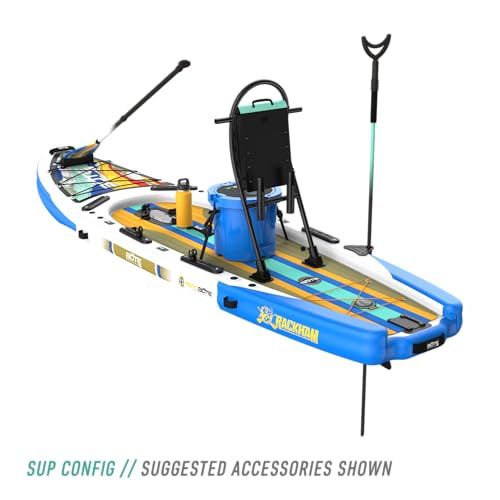 BOTE Rackham Aero Inflatable Stand Up Fishing Paddle Board Blow Up iSUP 12 FT 4” Adult Kids Family Friendly APEX Pedal Dri...