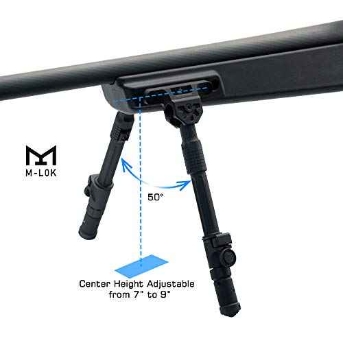 UTG Recon Flex II Bipod, Matte Black, Cent. 7"-9"