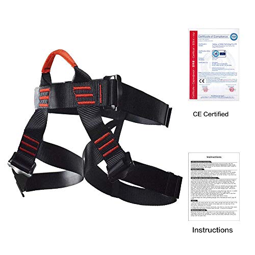 HandAcc Climbing belts, Safe Seat Belts for Tree Climbing Outdoor Training Caving Rock Climbing Rappelling Equip - Half Bo...