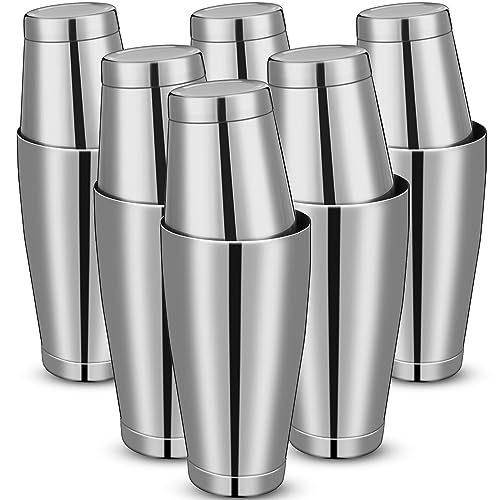 Lallisa 10 Pieces Cocktail Shakers Professional Bar Boston Shaker Set Stainless Steel Martini Shaker Drink Mixer Basic Too...