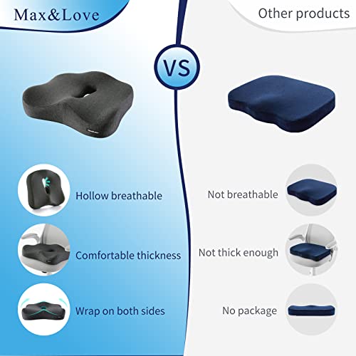 Memory Foam Seat Chair Cushion for Relieves Back Sciatica Pain Tailbone Pain Coccyx Degenerating Disc Orthopedic Osteoarth...