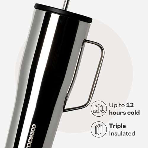 Corkcicle Cold Cup XL - Insulated Tumbler with Handle - Keeps Drinks Cold 12 Hours - Triple-Insulated - Spill-Proof Lid - ...
