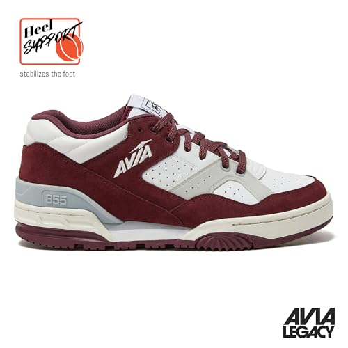 Avia 855 Basketball Sneakers for Men, Low Top Retro Womens or Mens Sneakers for Street or Court, Sizes 4.5 to 15, Blue and White, Green and Cream, or Grey and All White Shoes Men and Woman Sizes