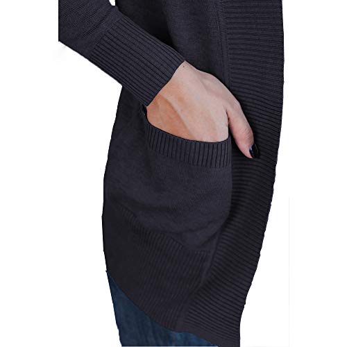 VOIANLIMO Women's Open Front Casual Long Sleeve Knit Classic Sweaters Cardigan with Pockets