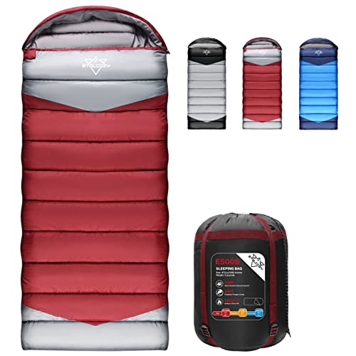 ETGLCOZY Sleeping Bag for Adults Cold Weather & Warm, Lightweight Backpacking Camping Hiking Essentials Gear for Kids 10-1...