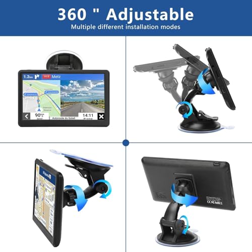 GPS Navigation for Car Truck Drivers 7 inch Navigation Systems for Car with Voice Guidance and Speed Camera Warning 2D&3D ...