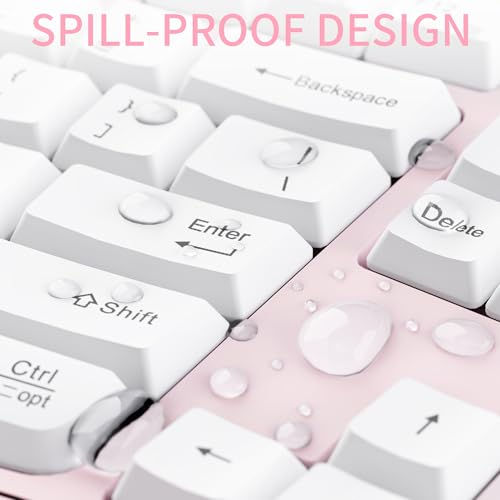 Ergonomic Wireless Keyboard and Mouse Combo, Wave Keys Keyboard with Wrist Rest for Natural Typing, 3 DPI Adjustable Ergon...