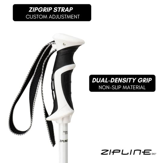 Zipline Lollipop 14.0 Graphite Carbon Composite Ski Poles – Lightweight, Durable, All-Mountain – Ergonomic Grip, Vibration...