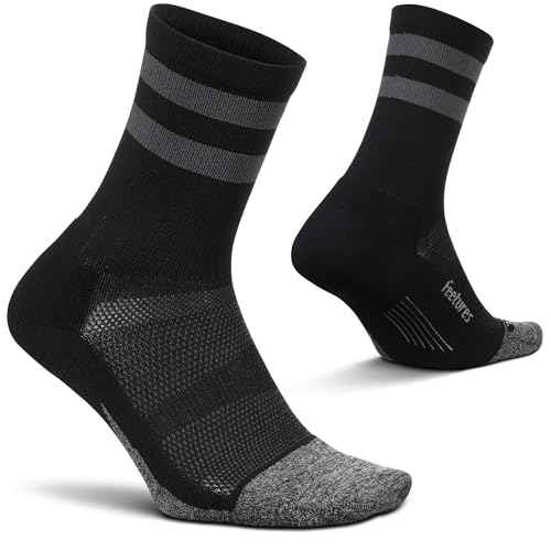 Feetures Elite Light Cushion Mini Crew Sock - Sport Sock with Targeted Compression