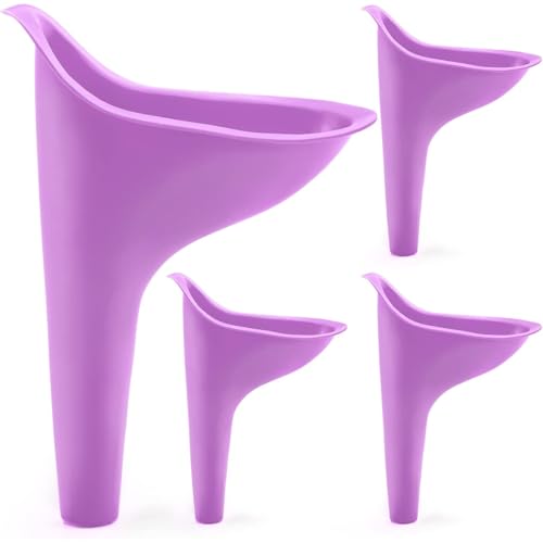 HAKDAY Female Urinal, 4PCS Portable Urination Device Pee Funnel for Travel Camping Hiking, Outdoor Activities, Camping, As...