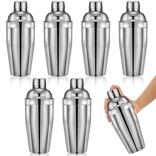 Nitial 6 Pcs Bar Cocktail Shaker Professional Stainless Steel Martini Drink Mixer with Built-in Strainer for Bartending No...