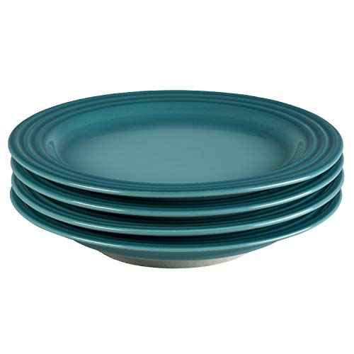 Le Creuset Stoneware Set of 4 Salad Plates, 8.5" each, Caribbean