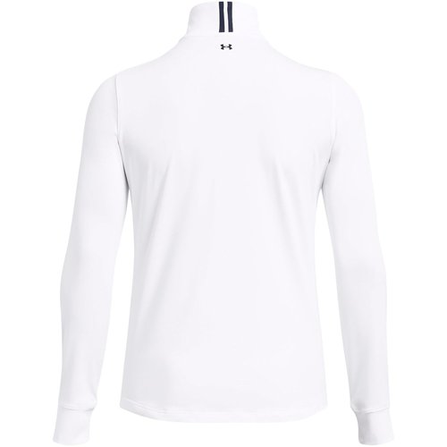 Under Armour Women's Playoff 1/4 Zip Long Sleeve, (100) White / / Midnight Navy, Small