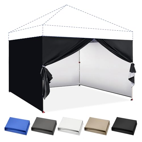 CROWN SHADES 10x10 Canopy Sidewalls (4pck) - Canopy Walls 10x10, Sidewalls for Canopy - Canopy Cover, Canopy Accessories, ...