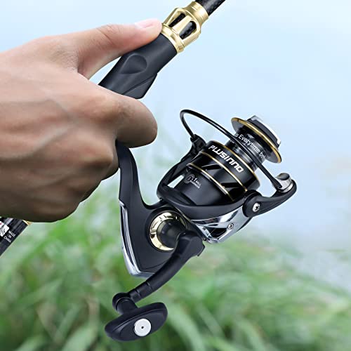 PLUSINNO Fishing Rod and Reel Combo,Fishing Pole,Telescopic Fishing Rod Kit with Spinning Reel, Telescopic Fishing Pole wi...