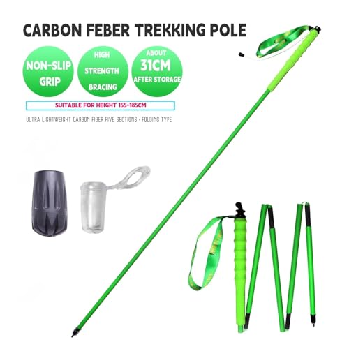 Genérico City Walking Sticks Carbon Fiber Trekking Poles Lightweight Portable Hiking Outdoor