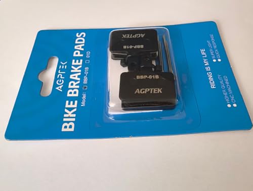 AGPTEK Bike Brake Pads, High-Performance Brake Pads, Disc Brake Pads & Spring (Semi-Metallic) for Mountain Bike Disc Brakes, 2 Pairs Bike Pads, Compatible with TRP Tektro Shimano Deore Br