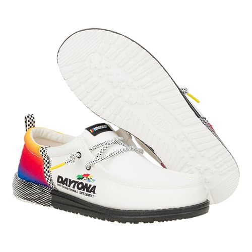HEYDUDE X NASCAR, Men's Slip-on Loafers, Comfortable & Light-Weight