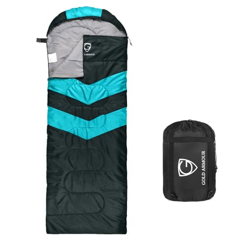 Gold Armour Sleeping Bags for Adults Cold Weather & Warm - Backpacking Camping Sleeping Bag for Kids 10-12, Girls, Boys - ...