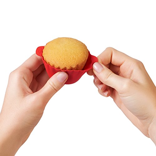 OXO Good Grips Silicone Baking Cups, Pack of 12, Reusable, BPA-Free, Dishwasher Safe, Non-Stick, Food Grade, Cupcake Cups, Muffin Cups, Cupcake Liners, Muffin Liners
