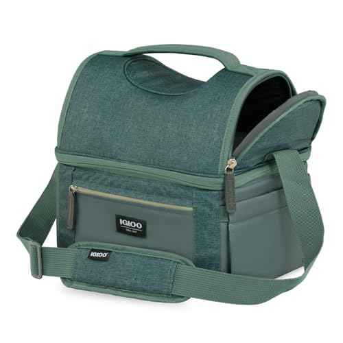 Igloo Gripper Soft Sided Cooler Bag, Insulted Dual Compartment Lunch Cooler