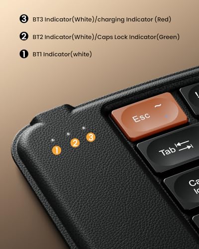 ProtoArc Ergonomic Foldable Keyboard, XK03 Split Folding Travel Bluetooth Keyboard, Ultra Slim, Portable for iPad, iPhone,...