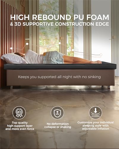 KingCamp PREMIUM SINGLE Self Inflating Sleeping Pad, 7.5 R-Value Air & Foam Camping Mattress, 3" Thick Insulated Sleeping ...
