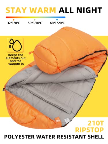 Bessport Mummy Sleeping Bag | 15-45 ℉ Extreme 3-4 Season Sleeping Bag for Adults Cold Weather– Warm and Washable, for Hiki...
