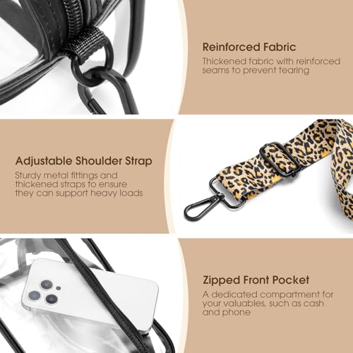 Clear Bag For Stadium Events, Clear Purse for Women Stadium Approved Crossbody Bags, Bag for Concerts Sports Events Festivals