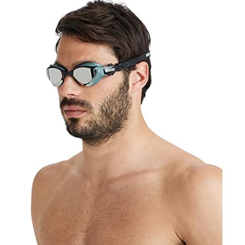 ARENA Unisex Adult Cobra Tri Swimming Goggles for Triathlon and Fitness Swipe Anti-Fog Wide Vision Mirror Lens