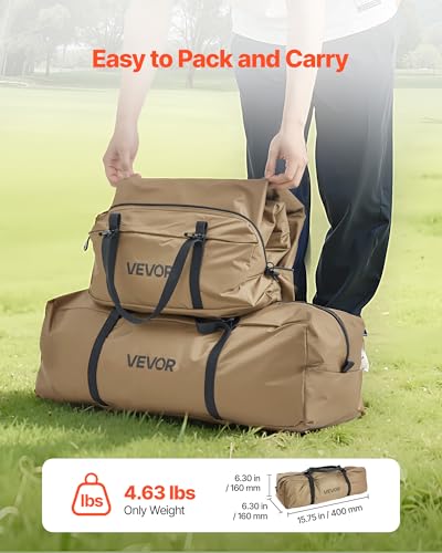 VEVOR Hot Tent, Camping Tipi Hot Tents with Stove Jack, Portable Winter Camping Tents with Snow Skirt, Easy Setup, Waterpr...