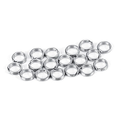 Fishing Split ringss, Fishing Swivels 7 Sizes Split Rings Connector, Stainless Steel Lure Connector Snap, Double Snap Loop...