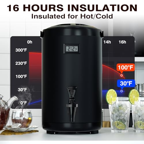Insulated Beverage Dispenser-NON HEATING-75 Cup Cold Drink Beverage for Catering-Stainless Steel Iced Beverage Dispenser 1...