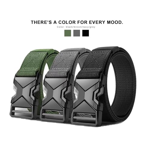 Tactical Belts for Men Military Style Plus Size 1.5" Web Work Belt with Quick Release Buckle