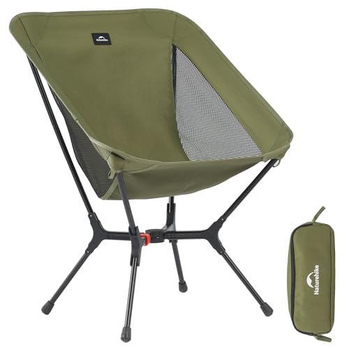 Naturehike YL01 Snap Camping Chair, 1 Second Setup Frame, 441lb Capacity, Portable Backpacking Chair with Storage Bag, Lig...